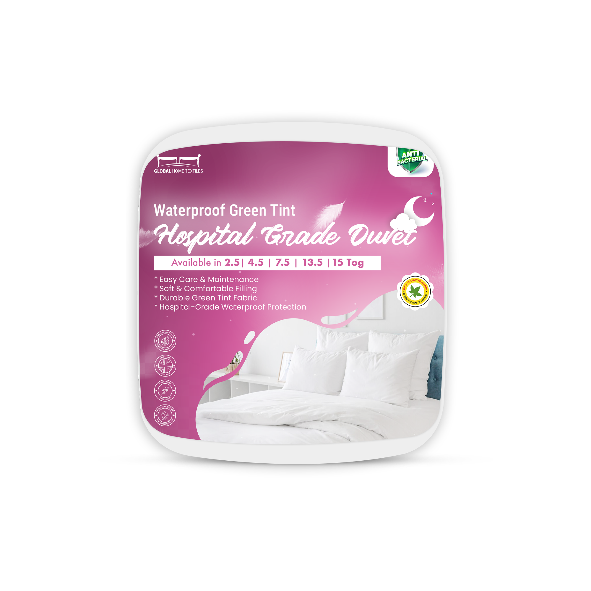 Green Tint Hospital Grade Waterproof Duvets